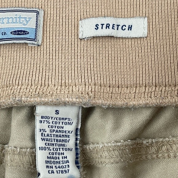 Old Navy Maternity Pants Womens Small Stretch Khaki Pockets - Picture 2 of 12